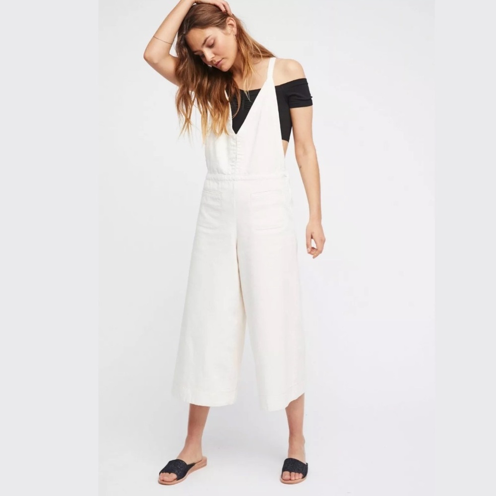 NEW Free People Great Reflections Denim Jumpsuit Z361-12